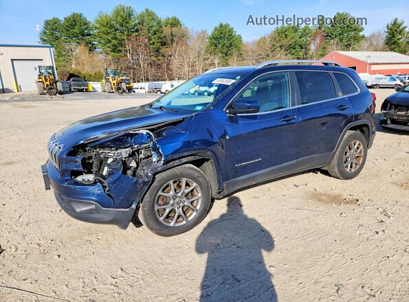 1C4PJMLB6JD613234 2018 JEEP CHEROKEE Синий Передняя левая четверть