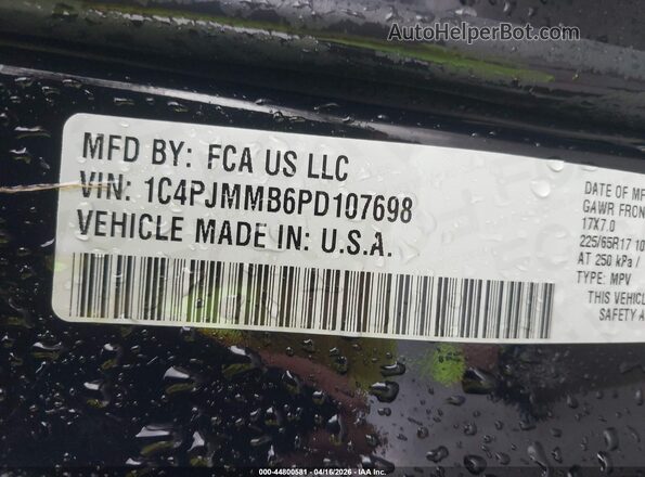 1C4PJMMB6PD107698 2023 JEEP CHEROKEE Black Engine compartment view