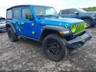 2024 Jeep Wrangler 4-door Willys 4x4 Blue vin: 1C4PJXDN5RW159164