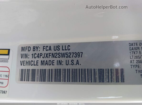 1C4PJXFN2SW527397 2025 JEEP WRANGLER Белый Вид подкапотного пространства