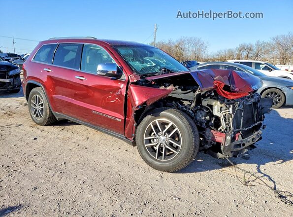 1C4RJEBG1JC277686 2018 JEEP GRAND Темно-бордовый Передняя правая четверть