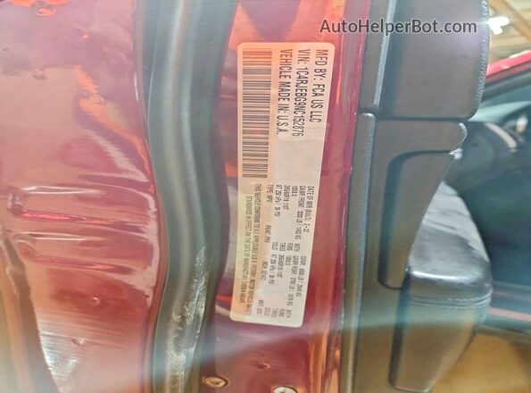 1C4RJEBG9NC152876 2022 JEEP GRAND Темно-бордовый Вид наклейки с VIN-кодом