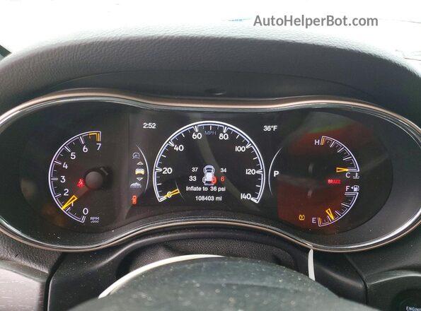 1C4RJFBG0HC792016 2017 JEEP GRAND Black Вид щитка приладів
