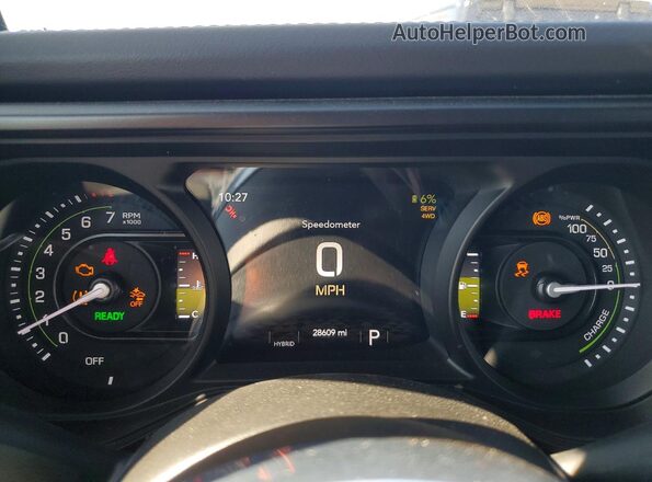 1C4RJXU6XRW143818 2024 JEEP WRANGLER Зеленый Вид щитка приборов