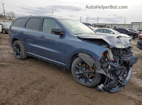 1C4SDJCT8LC228727 2020 DODGE DURANGO Blue Delantero derecho