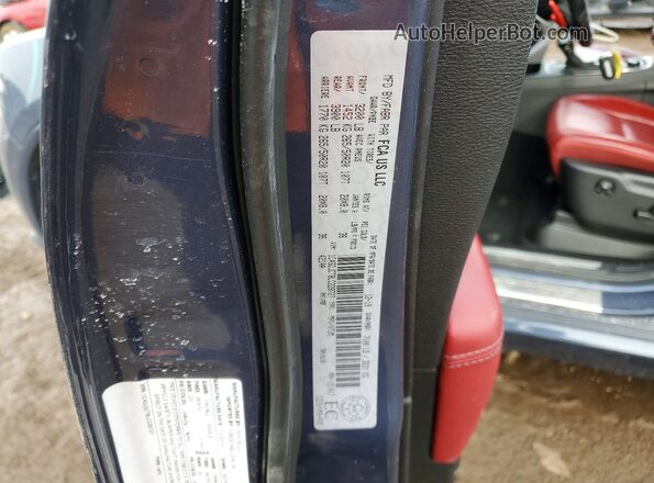 1C4SDJCT8LC228727 2020 DODGE DURANGO Blue Vista de la etiqueta del VIN