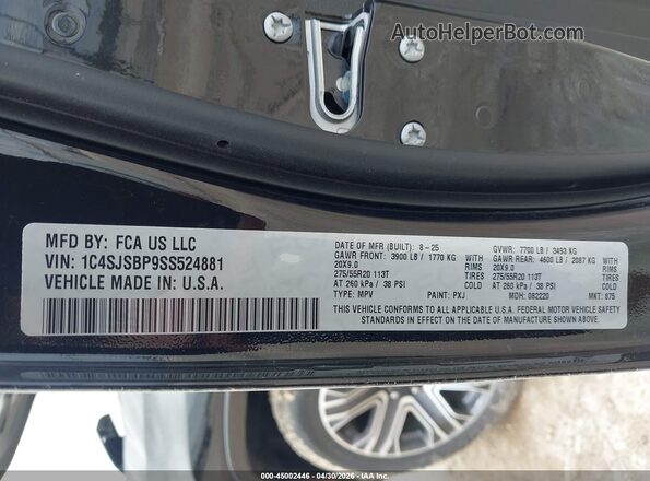1C4SJSBP9SS524881 2025 JEEP WAGONEER L Черный Вид подкапотного пространства