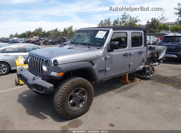 1C6HJTAG2LL148979 2020 JEEP GLADIATOR Gray Առջևի ձախ երեք քառորդ տեսարան