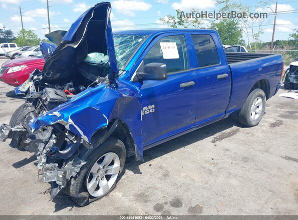 1C6RR6FG9JS280535 2018 RAM 1500 Blue Առջևի ձախ երեք քառորդ տեսարան