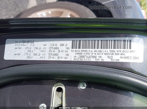 1C6RR6FT0JS279948 2018 RAM 1500 Серый Вид подкапотного пространства