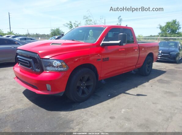 1C6RR6HT0JS101096 2018 RAM 1500 Red Առջևի ձախ երեք քառորդ տեսարան