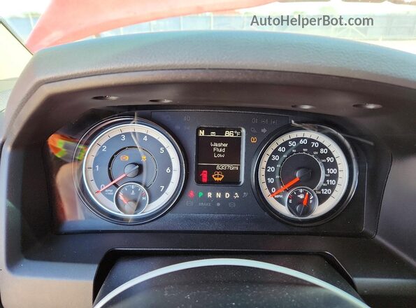 1C6RR6TT8JS143071 2018 RAM 1500 Red Instrument cluster view