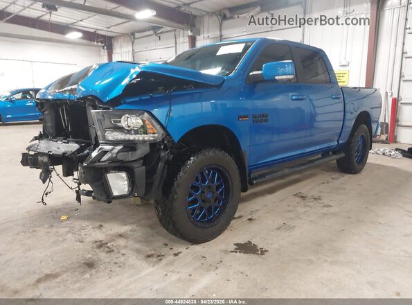 1C6RR7MT2JS194182 2018 RAM 1500 Синий Передняя левая четверть