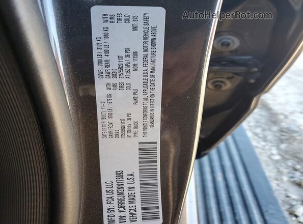 1C6RREJM2NN178893 2022 RAM 1500 Gray Вид підкапотного простору