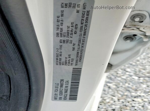 1C6SRFCT1MN697296 2021 RAM 1500 White Widok naklejki z numerem VIN