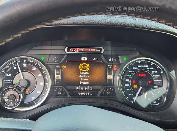 1C6SRFET1LN230357 2020 RAM 1500 White Instrument cluster view