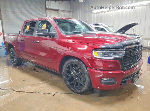 1C6SRFHPXSN609807 2025 RAM 1500 Бордовый Передняя правая четверть