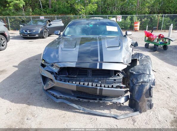1FA6P8CF5M5156375 2021 FORD MUSTANG Серый Вид задней части салона