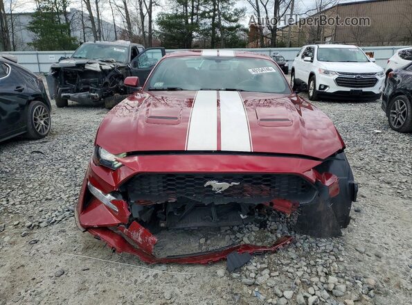 1FA6P8TH2K5141136 2019 FORD MUSTANG Красный Вид спереди