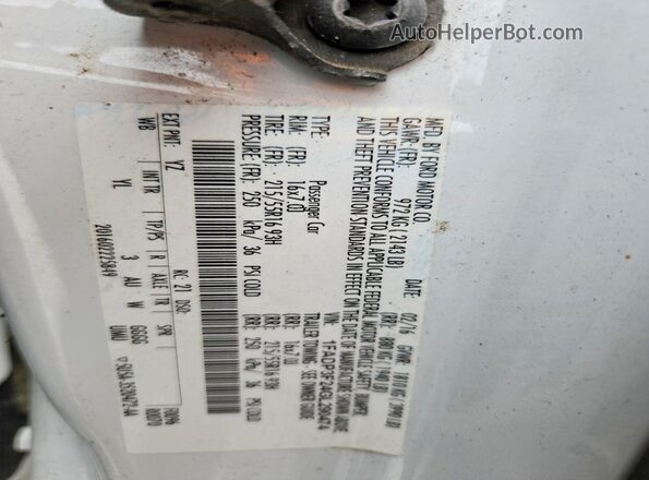 1FADP3F24GL290474 2016 FORD FOCUS Белый Вид подкапотного пространства