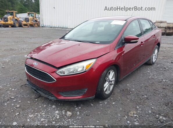 1FADP3F29GL334789 2016 FORD FOCUS Red წინა მარცხენა ხედი სამი მეოთხედიდან