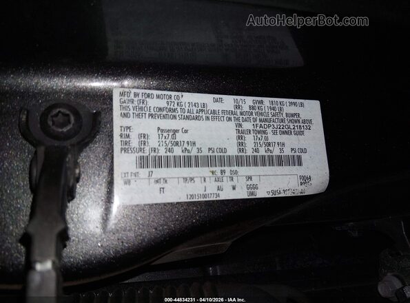 1FADP3J22GL218132 2016 FORD FOCUS Gray Widok komory silnika