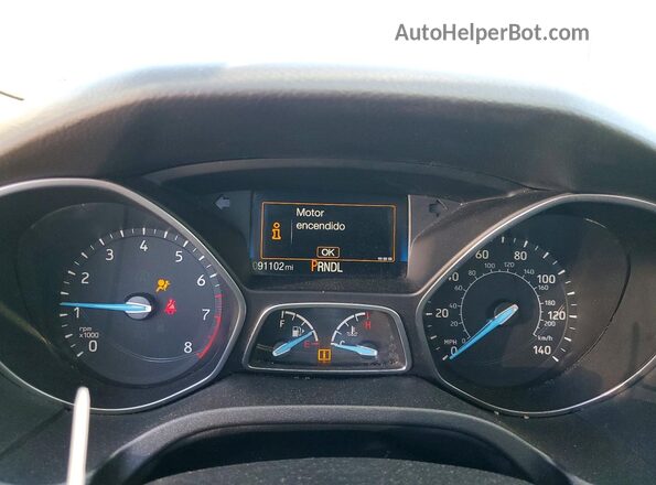 1FADP3K28GL406152 2016 FORD FOCUS Синий Вид щитка приборов
