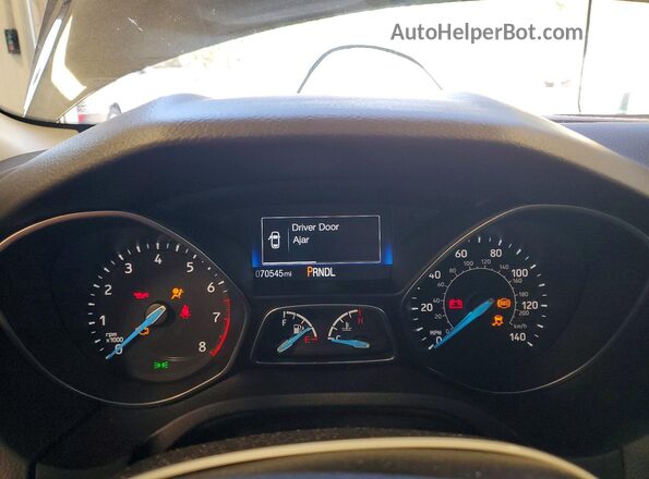 1FADP3K28JL213751 2018 FORD FOCUS Gray Вид щитка приладів