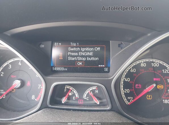 1FADP3L94GL235833 2016 FORD FOCUS ST Gray Widok tylnych siedzeń