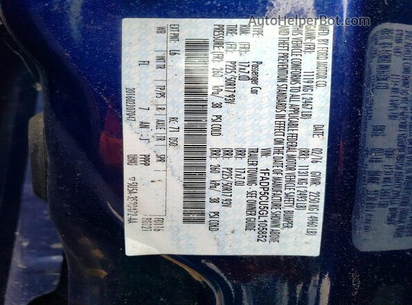 1FADP5CU5GL105852 2016 FORD C-MAX Blue Widok komory silnika