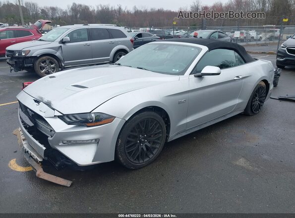 1FATP8FF3K5196899 2019 FORD MUSTANG Серебряный Передняя левая четверть