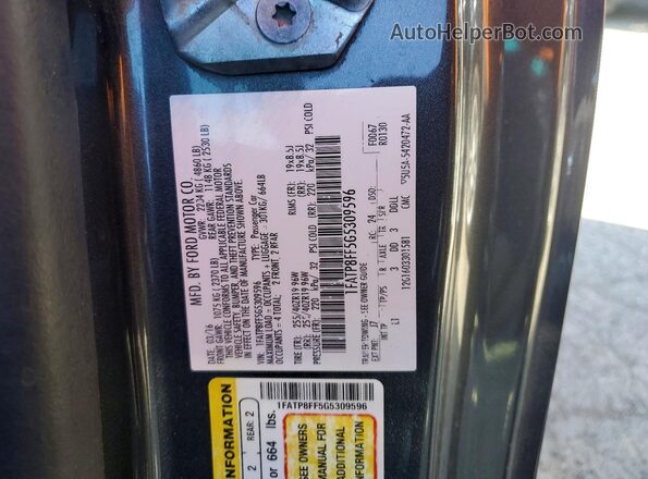 1FATP8FF5G5309596 2016 FORD MUSTANG Gray Widok komory silnika