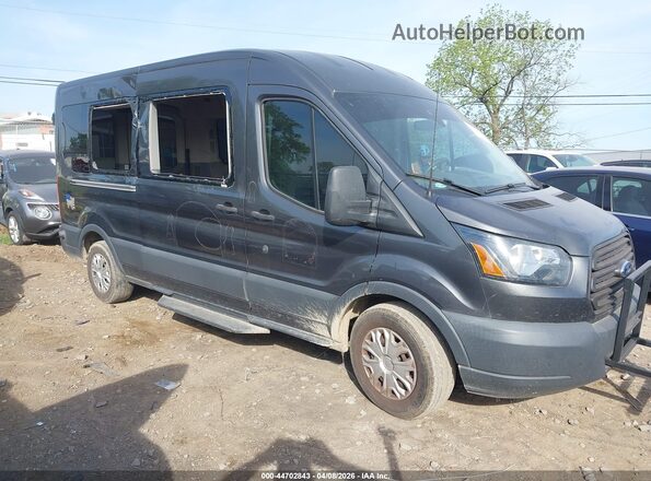 1FBAX2CM3HKA18605 2017 FORD TRANSIT-350 Gray Delantero derecho