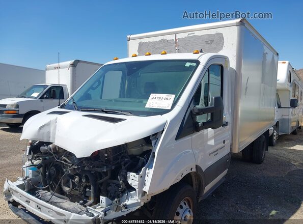 1FDBF6ZG8PKA15348 2023 FORD TRANSIT-350 White წინა მარცხენა ხედი სამი მეოთხედიდან