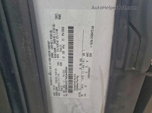 1FDBW2XG7NKA49564 2022 FORD TRANSIT White Widok komory silnika