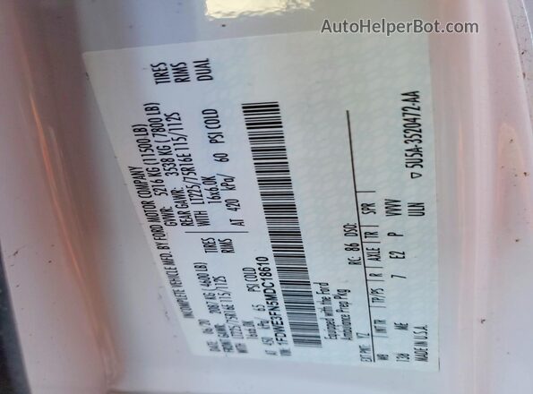 1FDWE3FN5MDC18610 2021 FORD ECONOLINE White Widok komory silnika