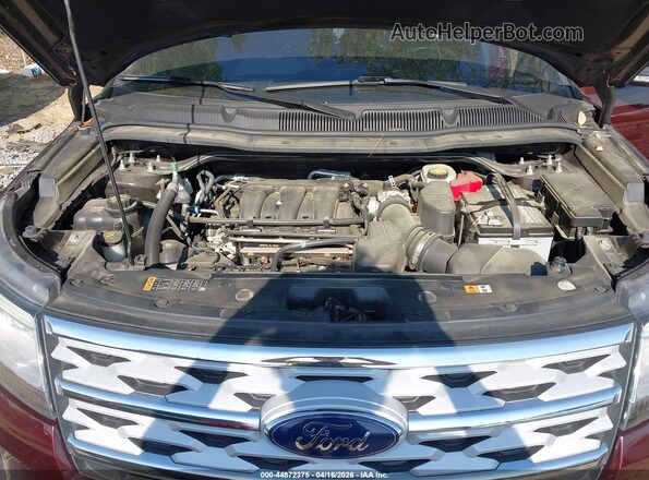 1FM5K7D85JGC31358 2018 FORD FORD EXPLORER Maroon Հետևի տեսք