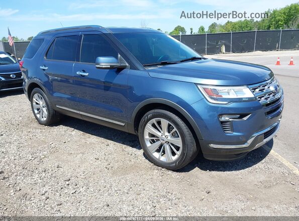 1FM5K7F85KGA83100 2019 FORD FORD EXPLORER Синий Передняя правая четверть