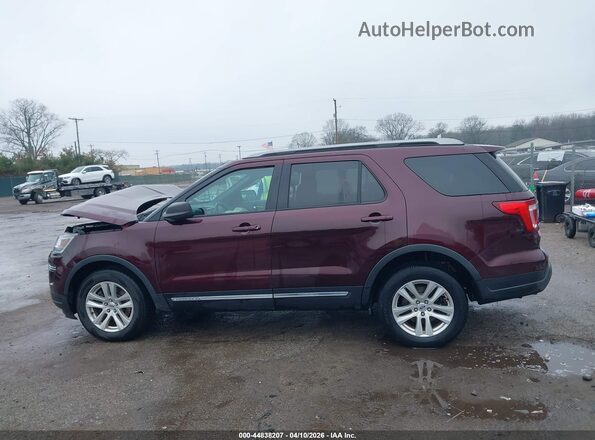 1FM5K8D82JGA39367 2018 FORD FORD EXPLORER Maroon Widok wnętrza 360 stopni