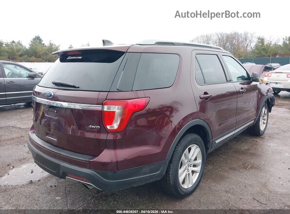 1FM5K8D82JGA39367 2018 FORD FORD EXPLORER Maroon Tył prawy
