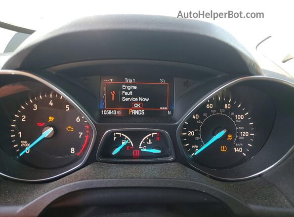 1FMCU0GD5KUB79329 2019 FORD ESCAPE Серый Вид щитка приборов