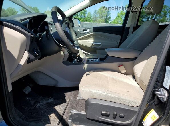 1FMCU0GD8HUD78223 2017 FORD ESCAPE Black Widok wnętrza z przodu