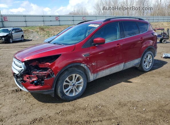 1FMCU9GD8JUD28593 2018 FORD ESCAPE Красный Передняя левая четверть