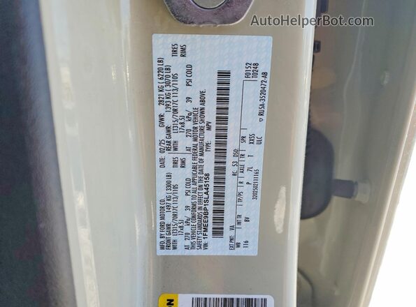 1FMEE9BP1SLA45158 2025 FORD BRONCO Коричневый Вид наклейки с VIN-кодом