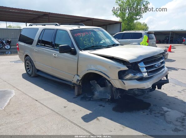 1FMJK1HT9HEA74644 2017 FORD EXPEDITION EL Бежевый Передняя правая четверть