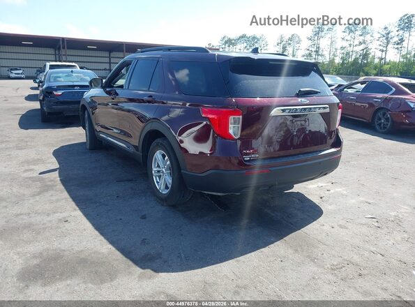 1FMSK7DH0NGA47440 2022 FORD FORD EXPLORER Maroon Trasero izquierdo