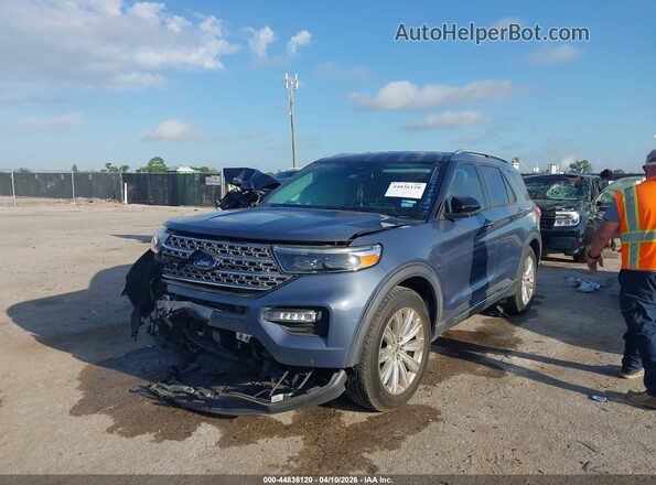 1FMSK7FH0MGA70664 2021 FORD FORD EXPLORER Dark Blue Передня ліва чверть