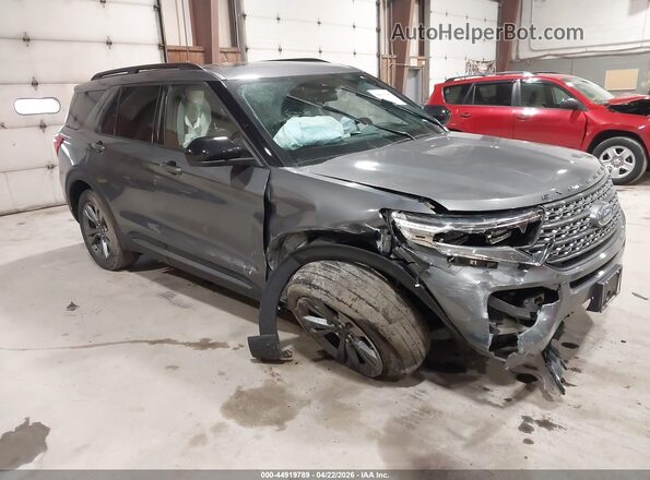 1FMSK8DH2NGC18808 2022 FORD FORD EXPLORER Серый Передняя правая четверть