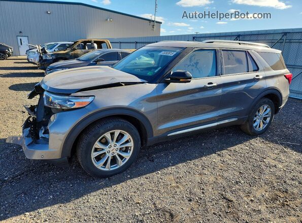 1FMSK8FH2MGA63513 2021 FORD FORD EXPLORER Серый Передняя левая четверть