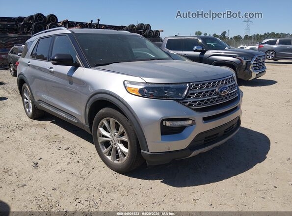 1FMSK8FH3MGA84550 2021 FORD FORD EXPLORER Серебряный Передняя правая четверть